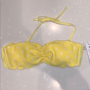 PILYQ Yellow Bandeau Bikini Top - Size M